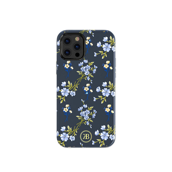 Flower BackCover iPhone 12 mini 5.4'' Blauw