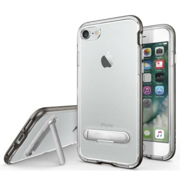 Kickstand iPhone 8 Plus/7 Plus Transparant Zwart