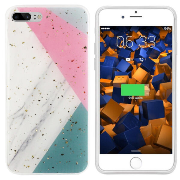 Marble Glitter iPhone 8 Plus/7 Plus Grijs