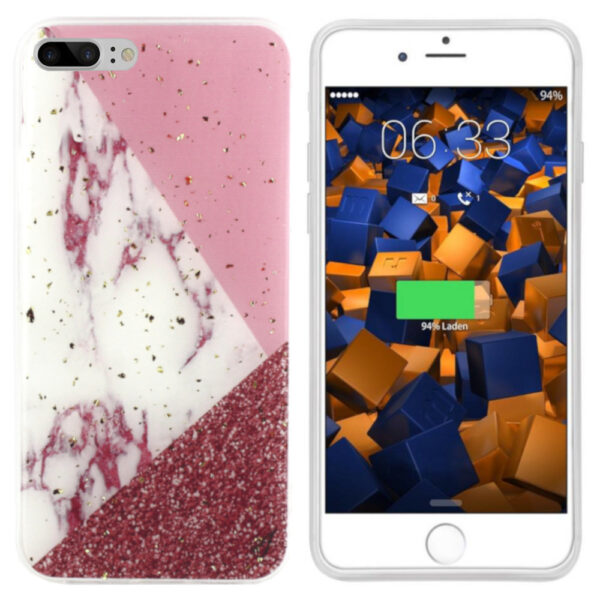 Marble Glitter iPhone 8 Plus/7 Plus Wit
